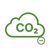 Núvol amb el símbol Co2 a l'interior i un símbol de menys
